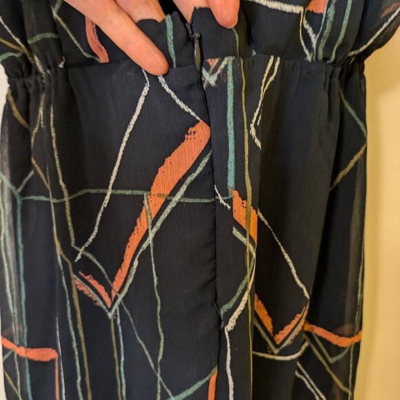 Banana Republic Navy Dress with Abstract Print - Picture 5 of 7